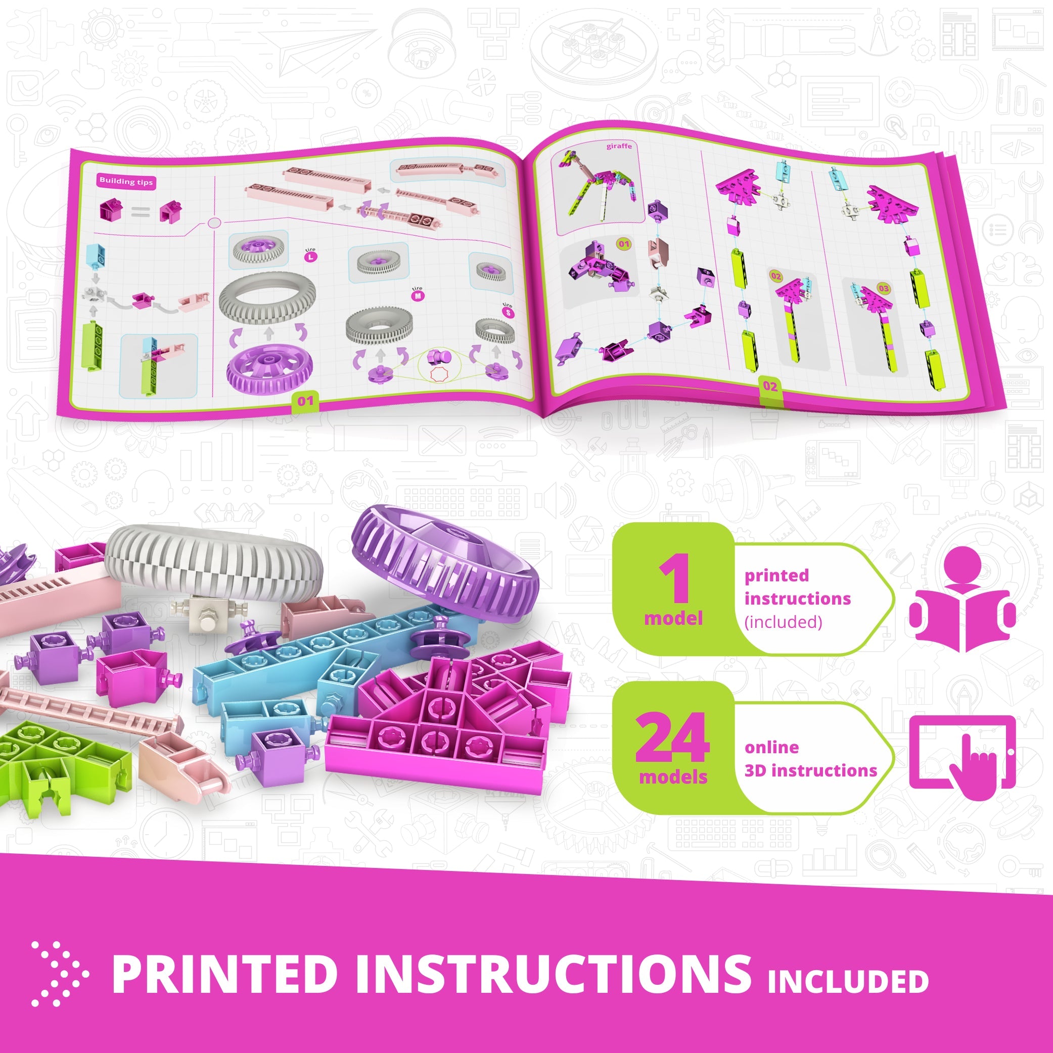 Engino Creative Builder 25 set constructie 107 piese nemotorizat