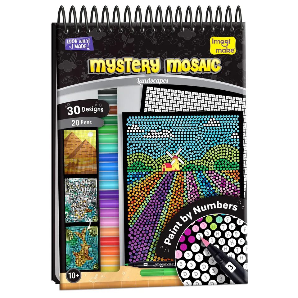 Imagimake Mystery Mosaic Landscapes carte colorat peisaje