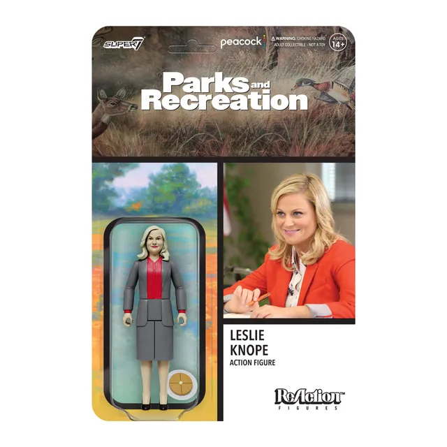 Super7 ReAction Parks and Recreation Leslie Knope figurina 9,5cm
