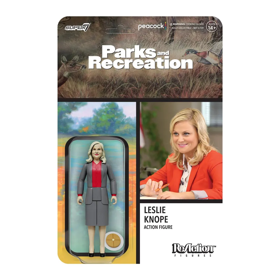 Super7 ReAction Parks and Recreation Leslie Knope figurina 9,5cm