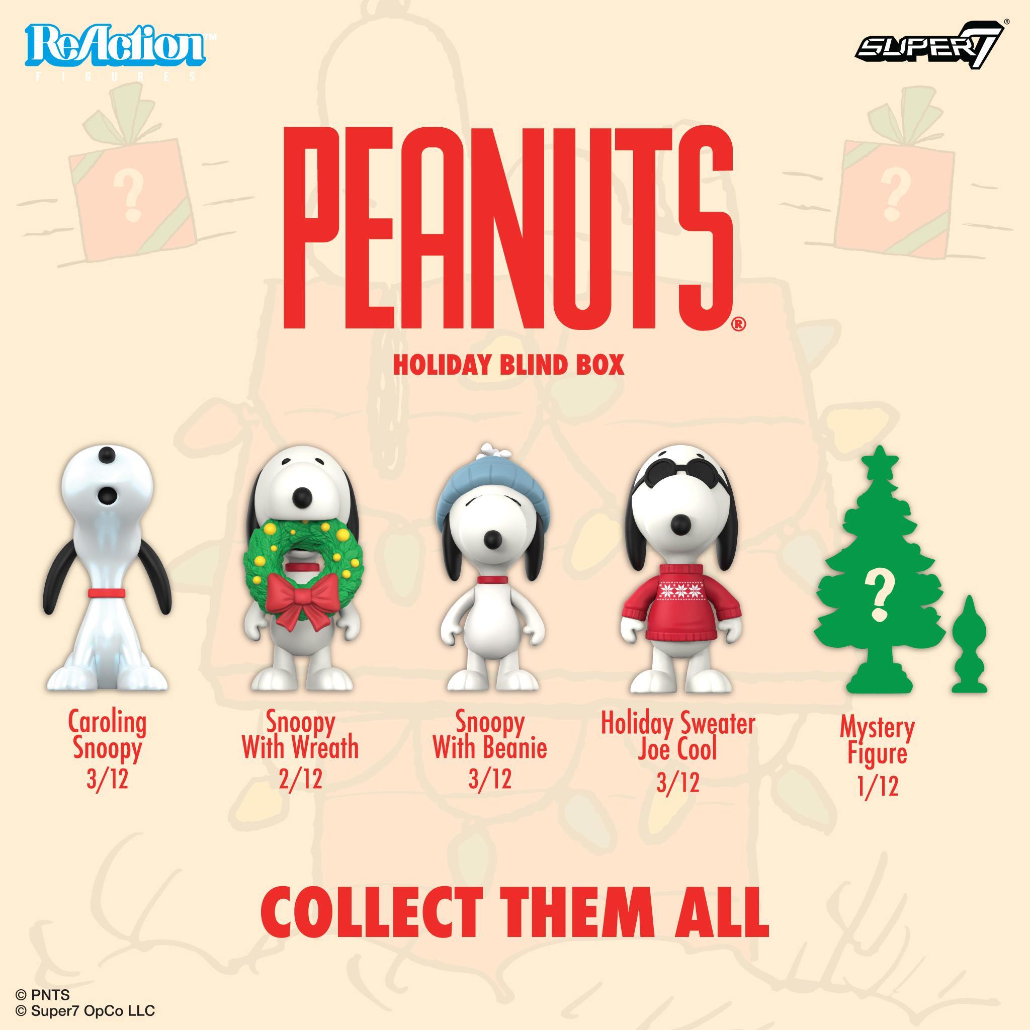 Super7 Peanuts Wave 11 Snoopy Holiday figurine set 12 blind box