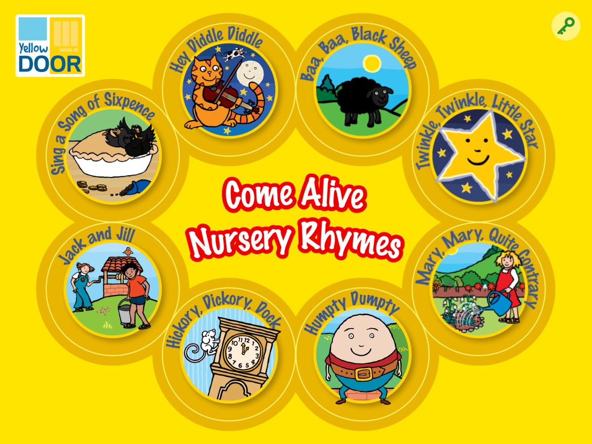 Yellow Door Come Alive Nursery Rhymes aplicatie 8 rime