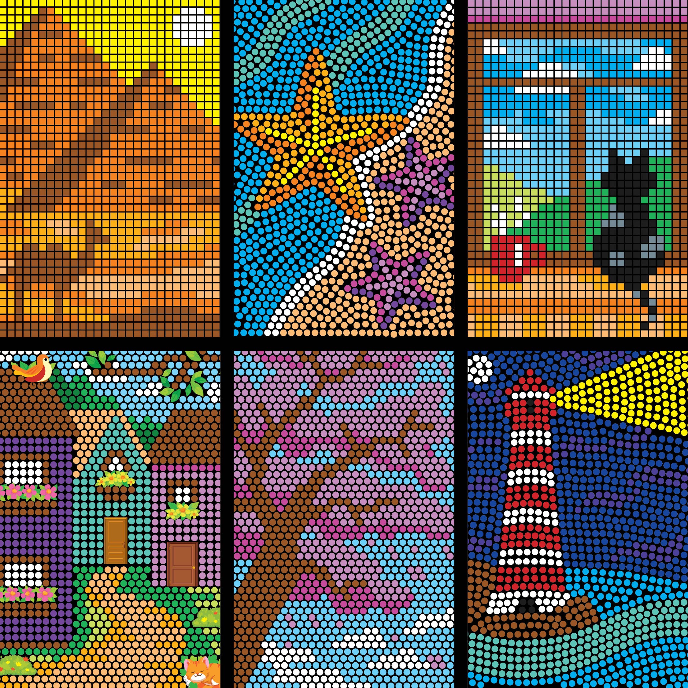 Imagimake Mystery Mosaic Landscapes carte colorat peisaje