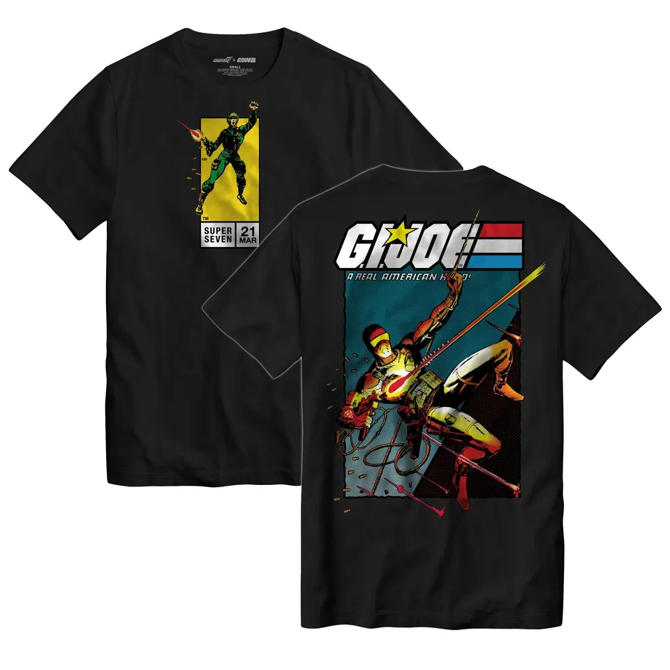 Super7 G.I. Joe Snake Eyes Comic tricou negru bumbac