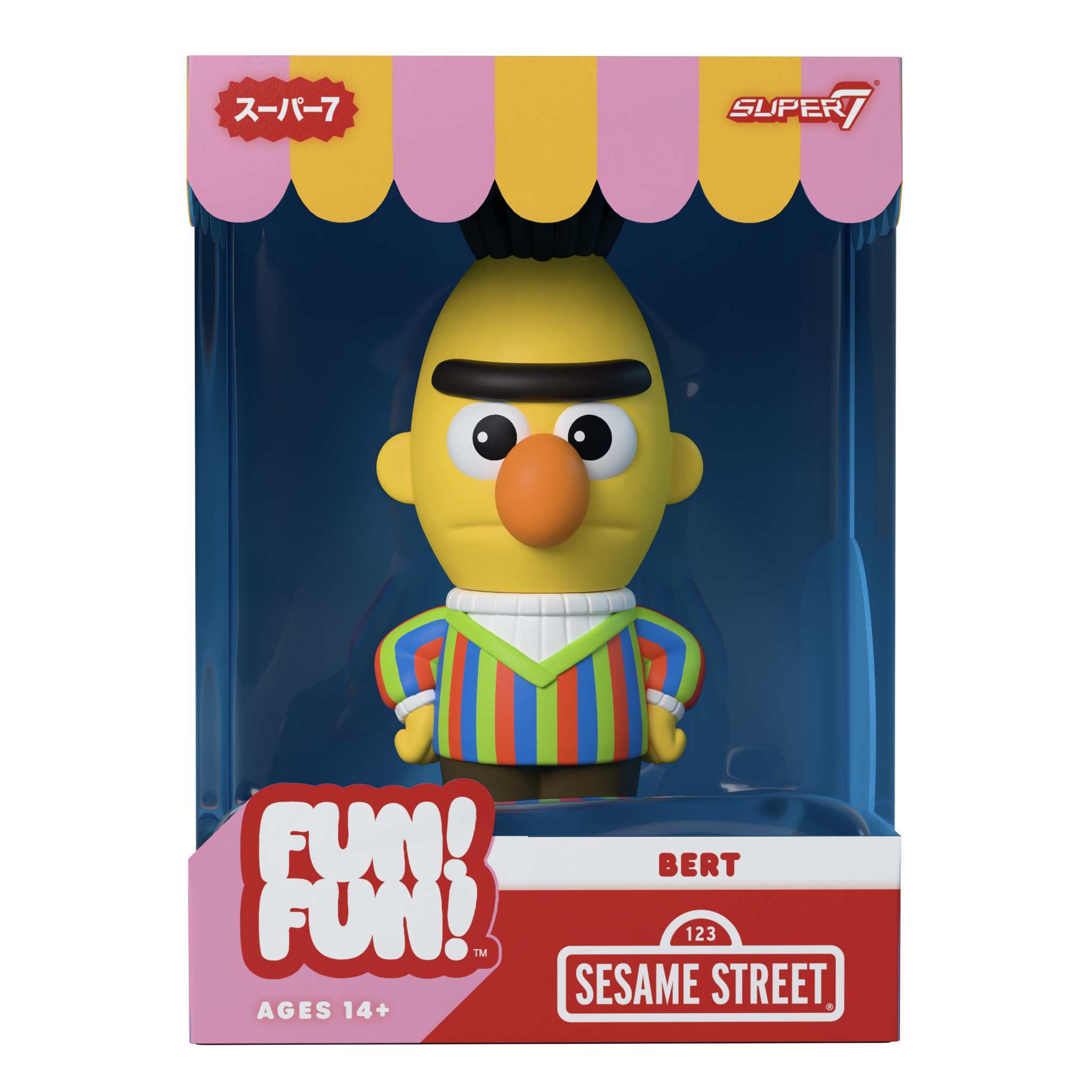 Super7 Sesame Street Fun Bert figurina vinil 5 inch moale
