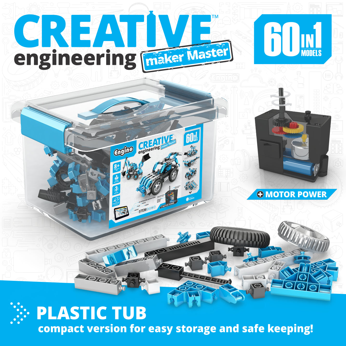 Engino Creative Maker Master 60in1 set constructie motorizat 8+ ani