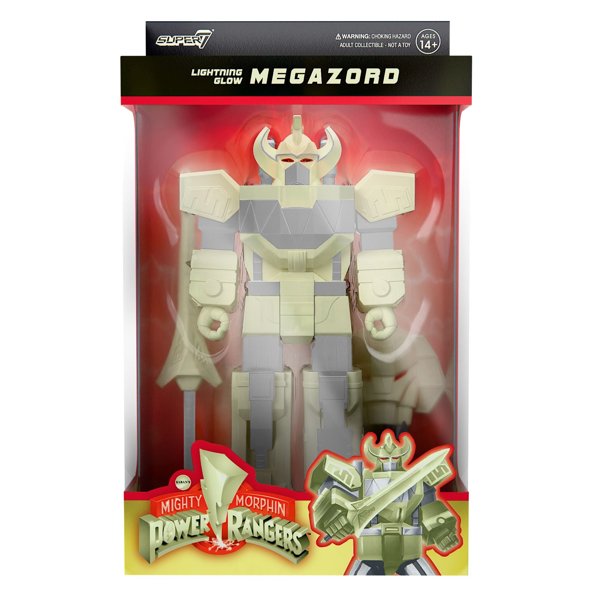 Super7 Power Rangers Megazord figurina fosforescenta 14,6 cm