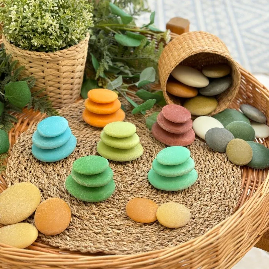 Yellow Door Sorting Stones pietre natura 36 bucati 12 culori