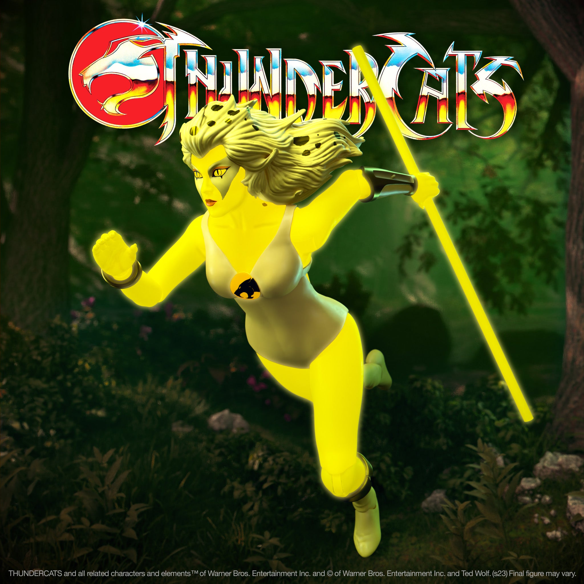 Super7 ThunderCats Ultimates Cheetara Super-Speed Glow figurina fosforescenta