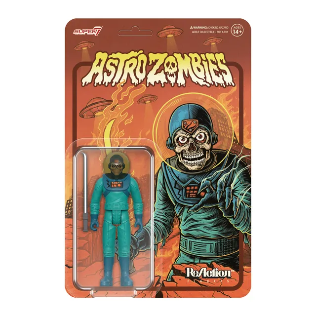 Super7 Astro Zombies figurină articulată Zombie Teal Blue 9,5 cm