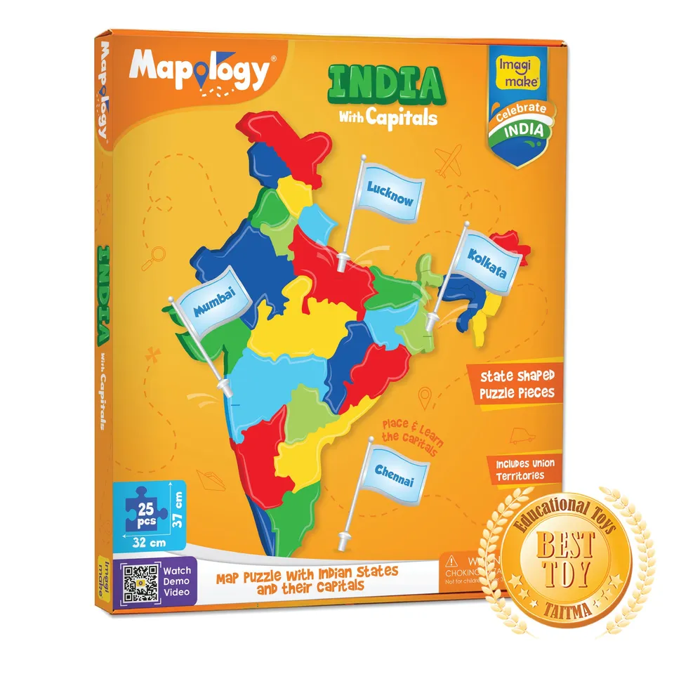 Imagimake Mapology India puzzle harta capitale 5-9 ani