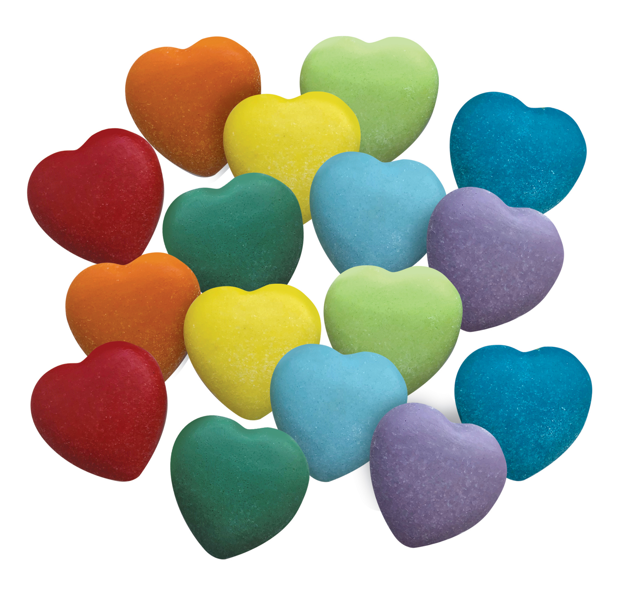 Yellow Door Kindness Hearts pietre 16 inimi colorate