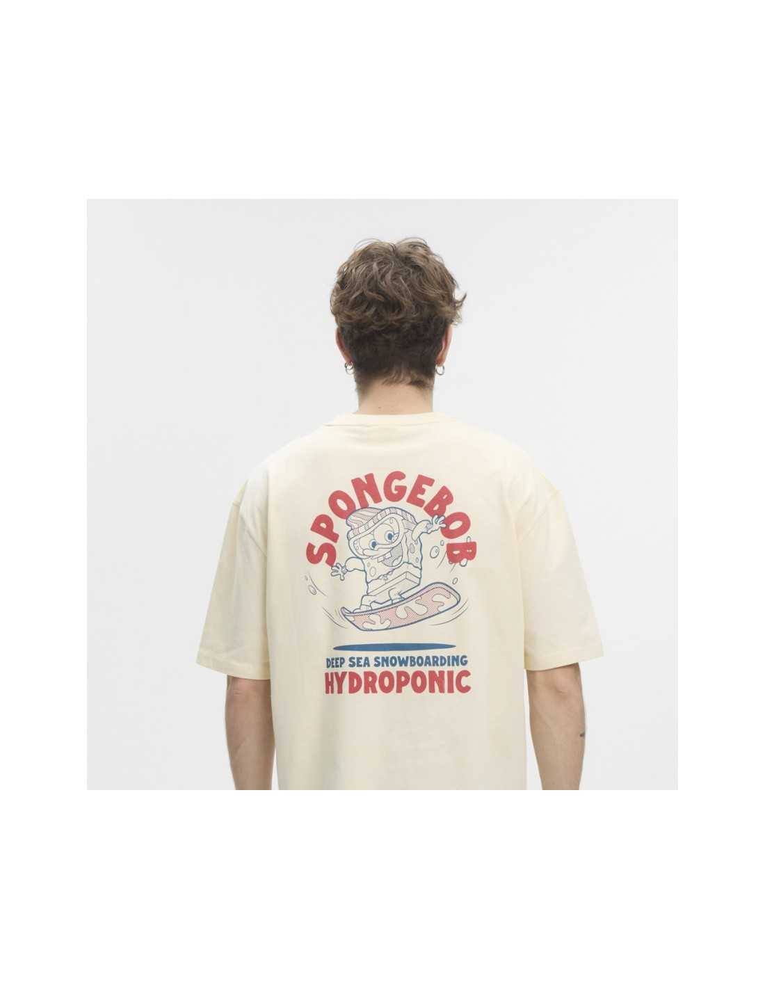 Hydroponic Sponge Deep Sea tricou alb colaborare