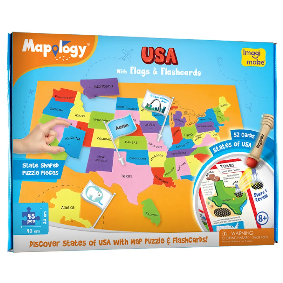 Imagimake Mapology USA puzzle harta 50 piese state