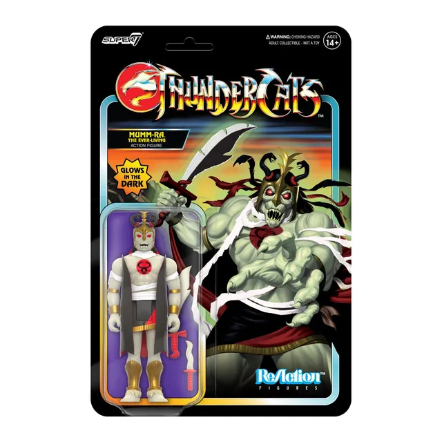 Super7 ThunderCats ReAction Mumm-Ra figurina glow 9.5 cm