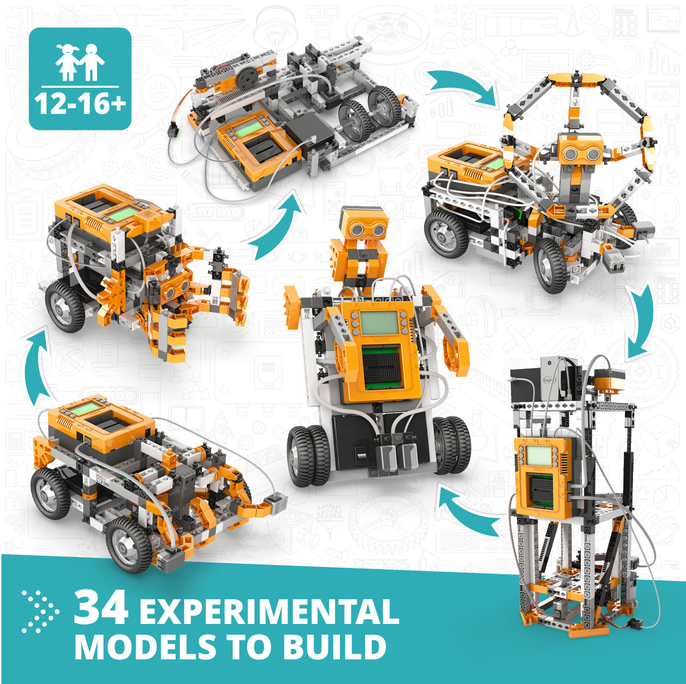 Engino STEM Robotics Produino E40.1 robot programabil 34 roboți