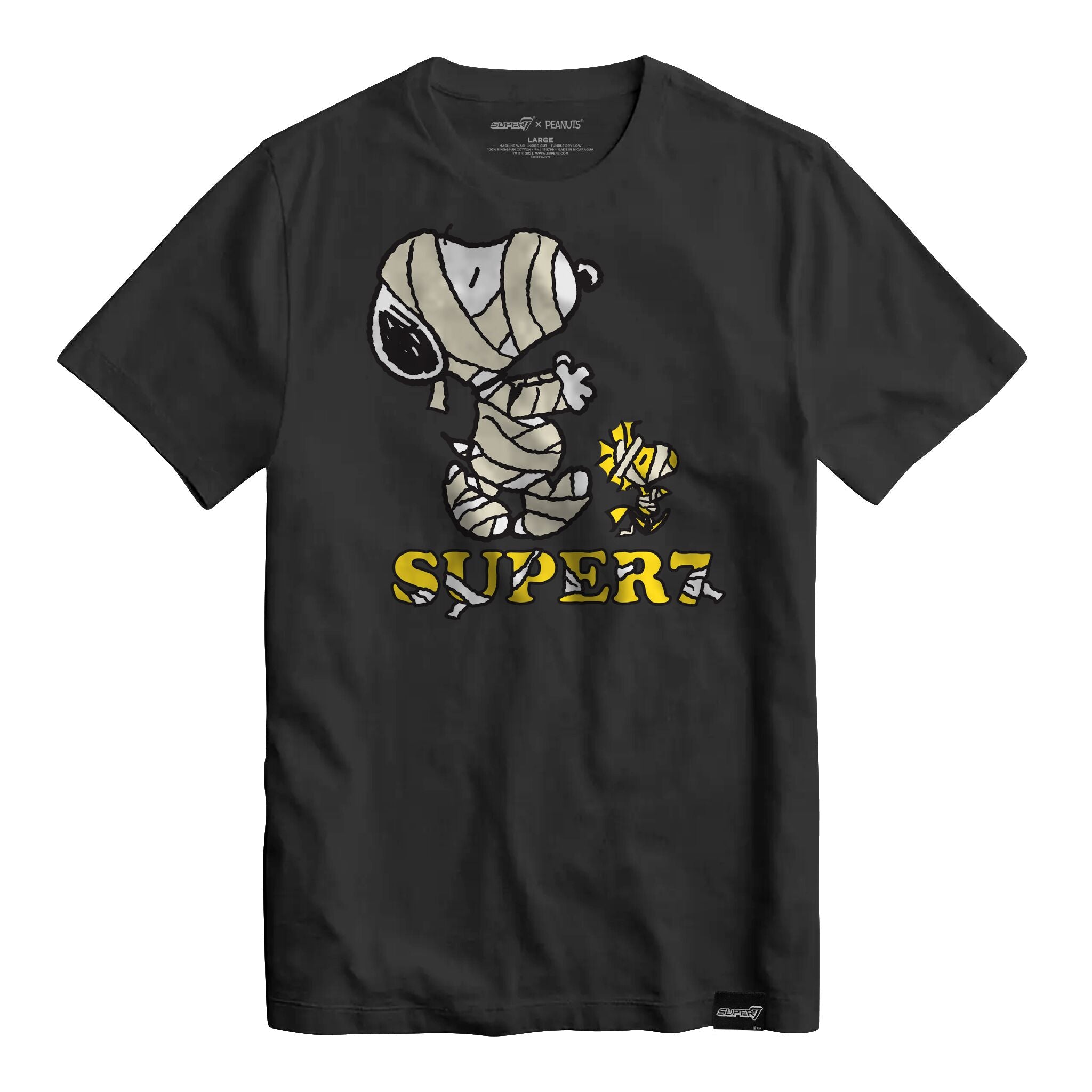 Super7 Peanuts Snoopy Mummy tricou bumbac negru Halloween
