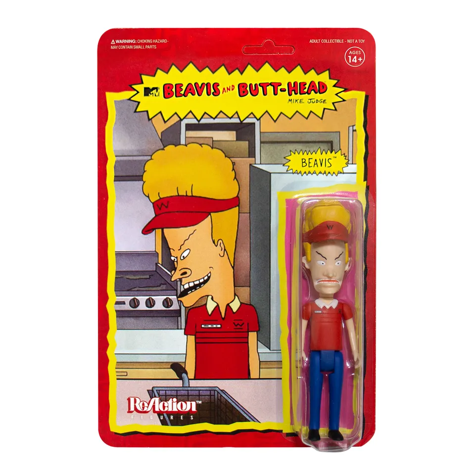 Super7 ReAction Burger World Beavis figurina 12cm TV 90s