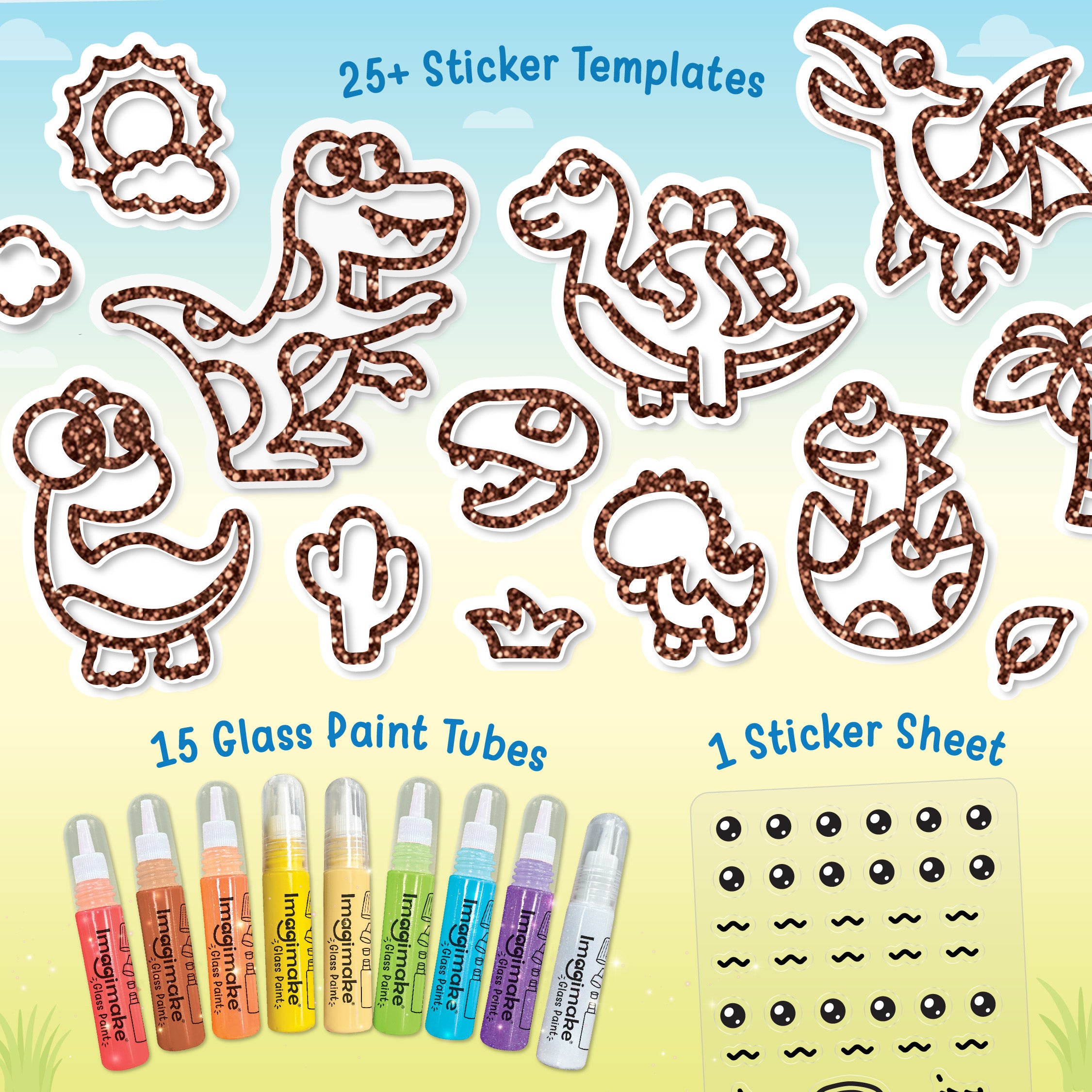 Imagimake Jelly Stickers Dino stickere 3D dinozauri