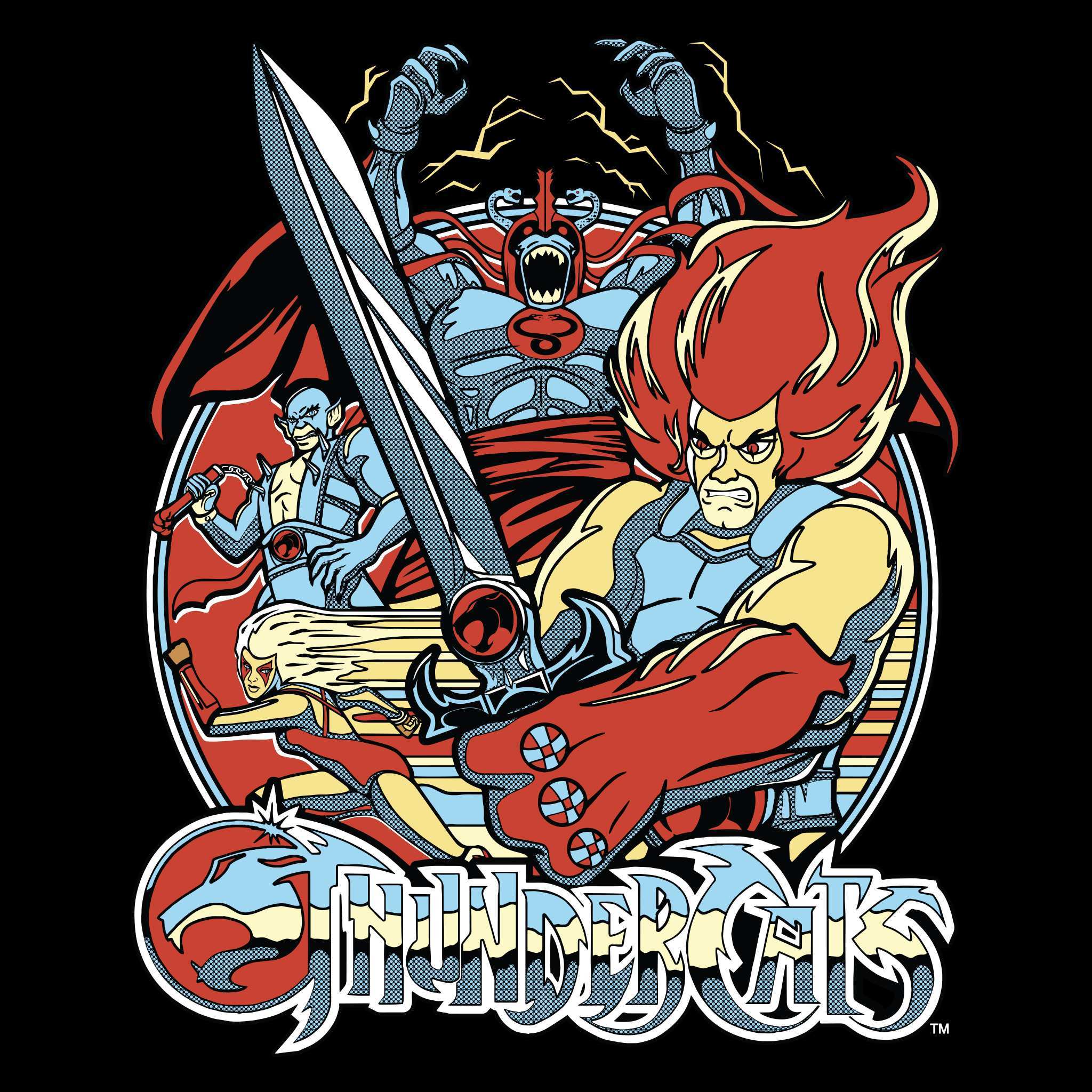 Super7 ThunderCats Team tricou negru bumbac