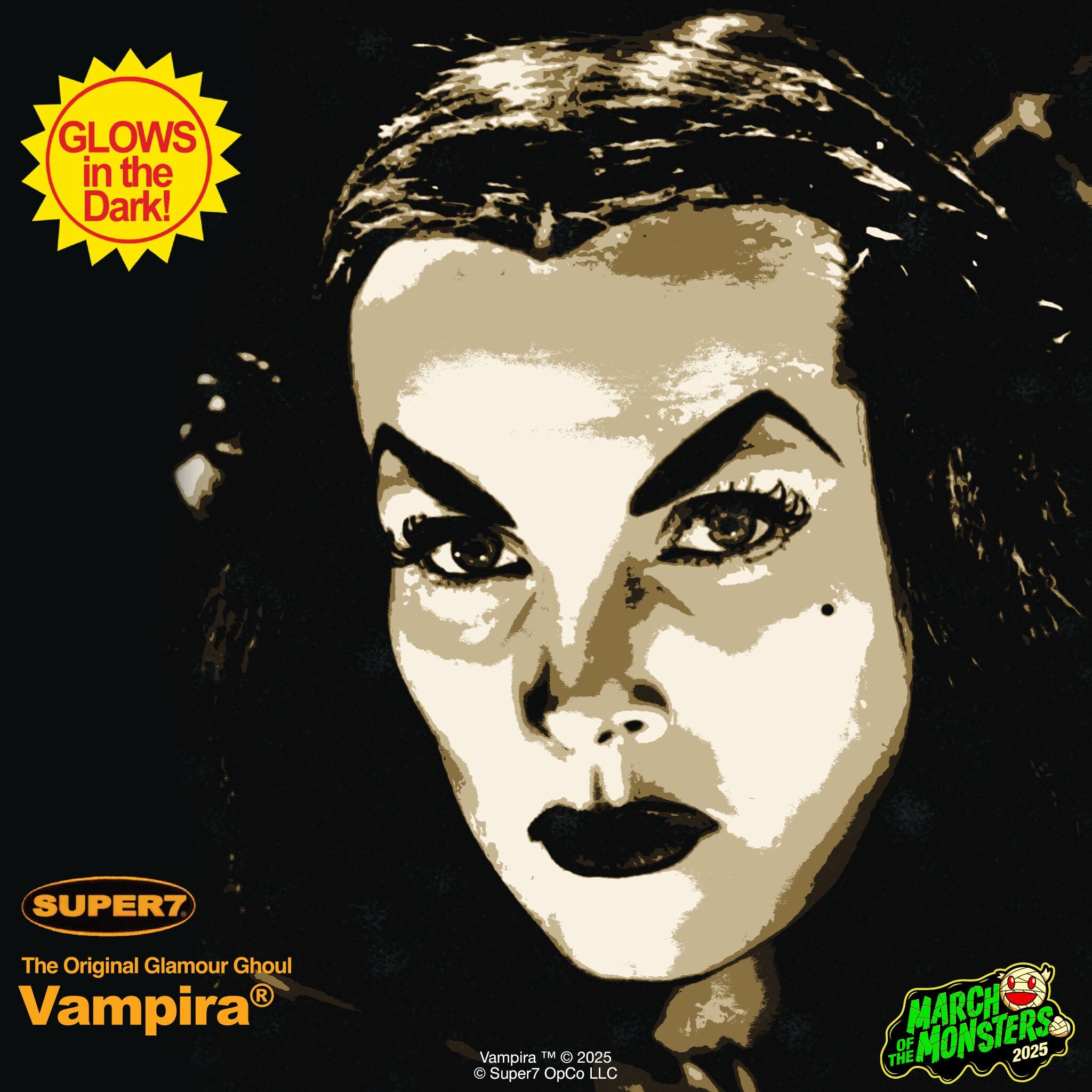 Super7 Vampira ReAction Wave 03 figurina fosforescenta 9,5 cm