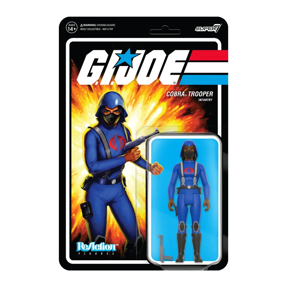 Super7 G.I. Joe ReAction Cobra Female Trooper figurină păr negru