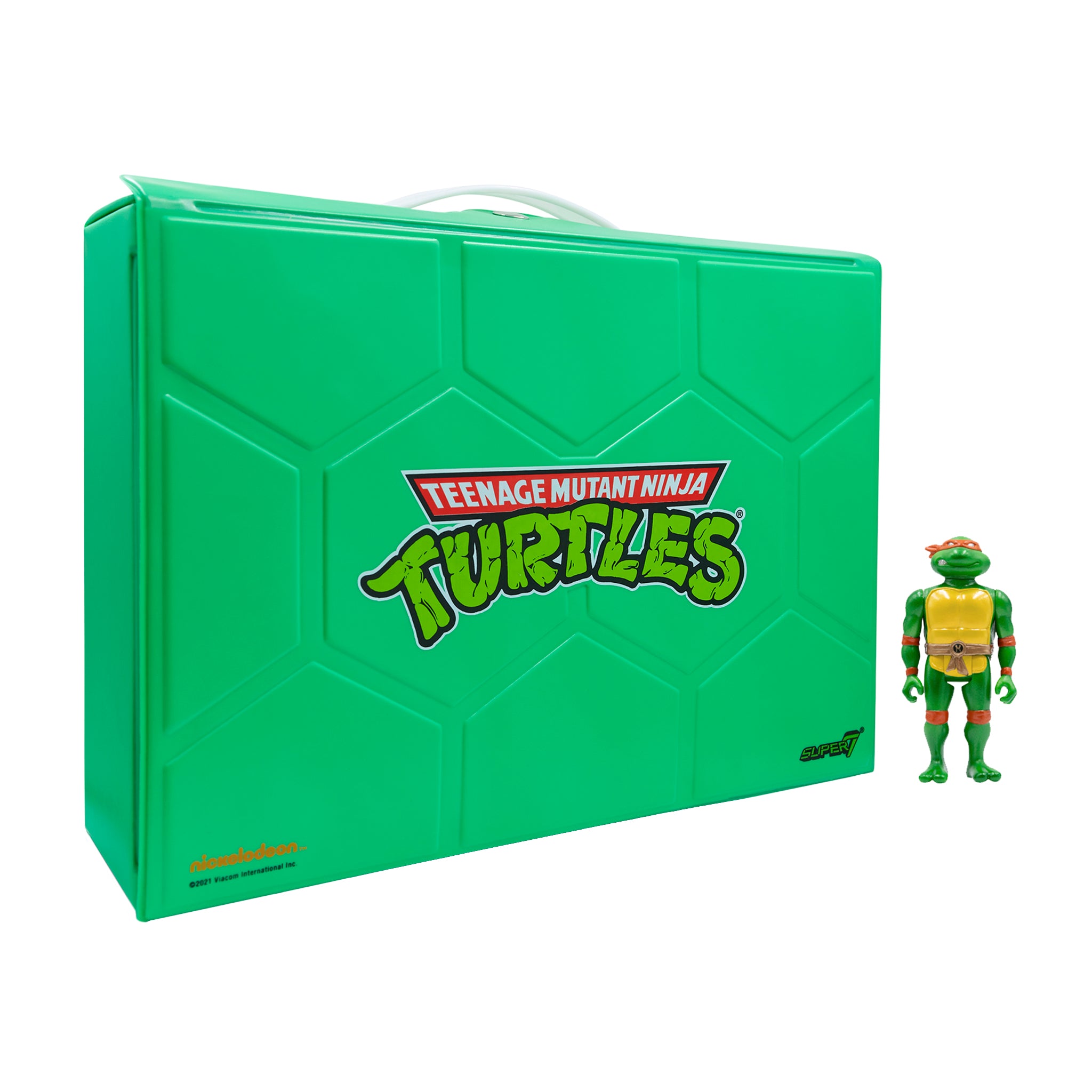 Super7 TMNT Carry Case Michelangelo geanta 24 figurine metalic