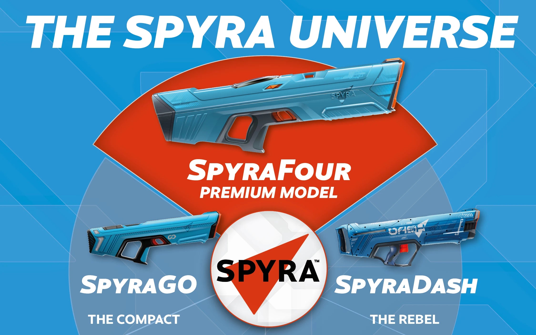 SpyraFour pistol apa electric albastru reincarcare rapida