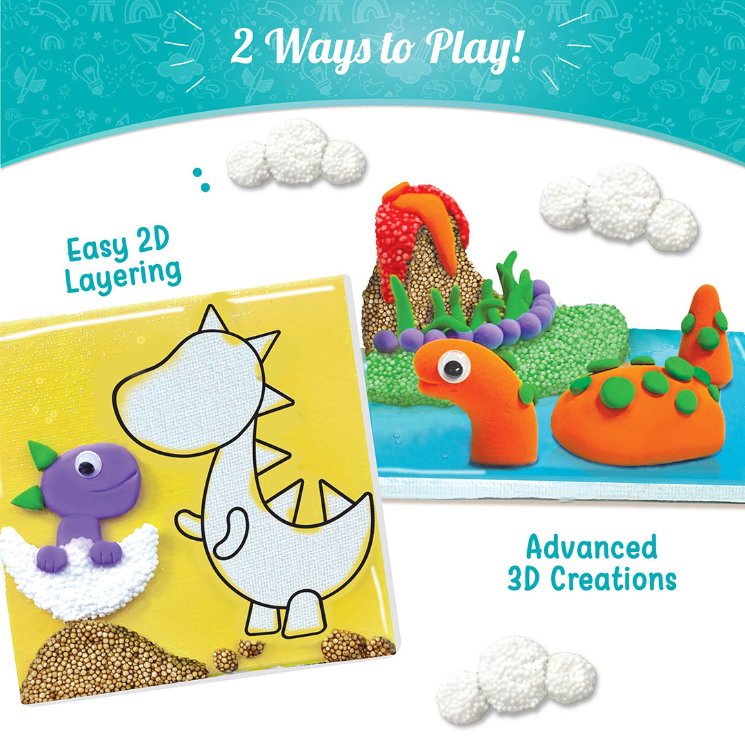 Imagimake Clay Murals Dino set pictura lut dinozauri