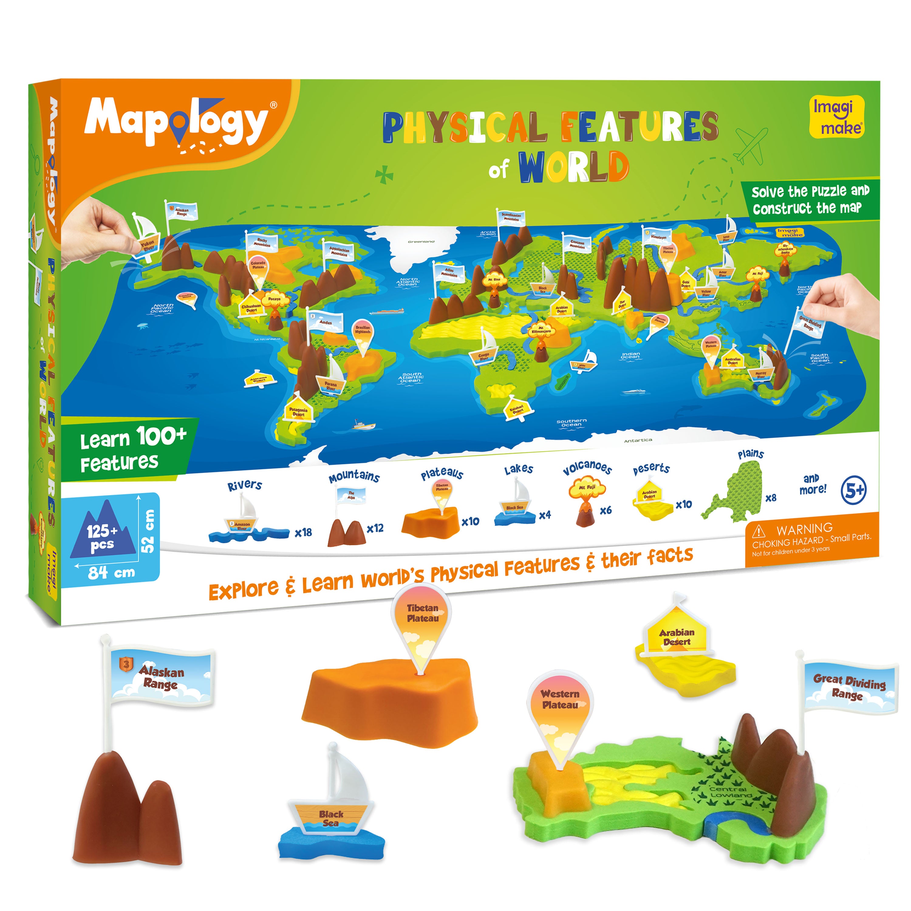 Imagimake Mapology India and World puzzle harti 4 planse