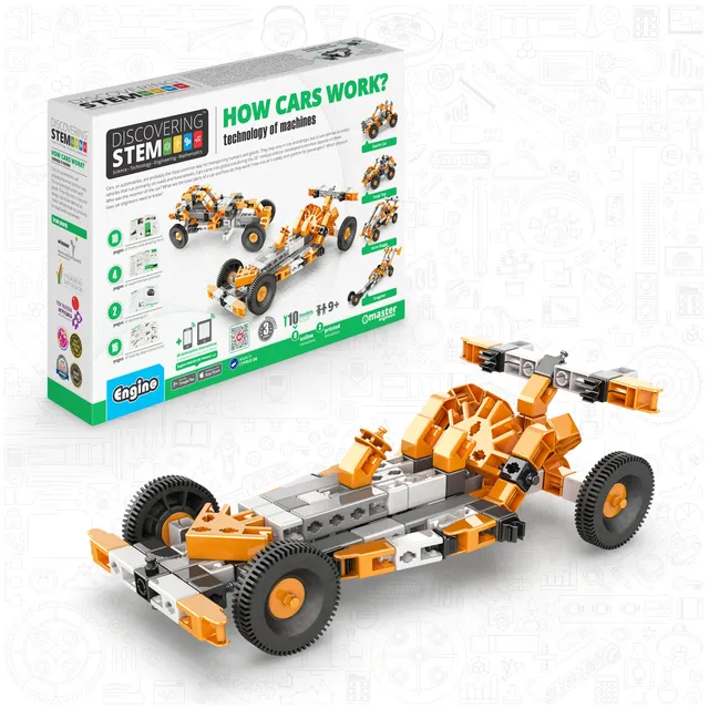 Engino Discovering STEM How Cars Work set constructie 10 masinute