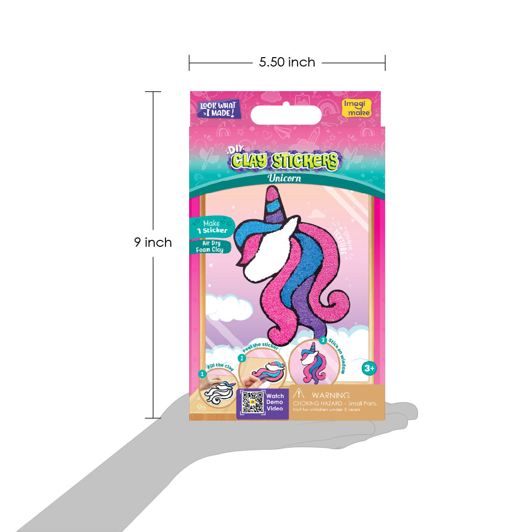 Imagimake Clay Stickers Unicorn stickere 6 pachete