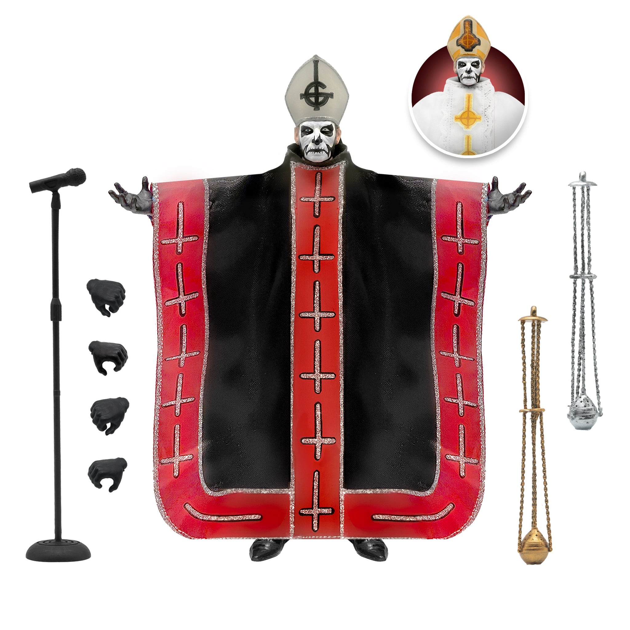 Super7 Ghost Ultimates Papa Emeritus I figurina 7 inch metal