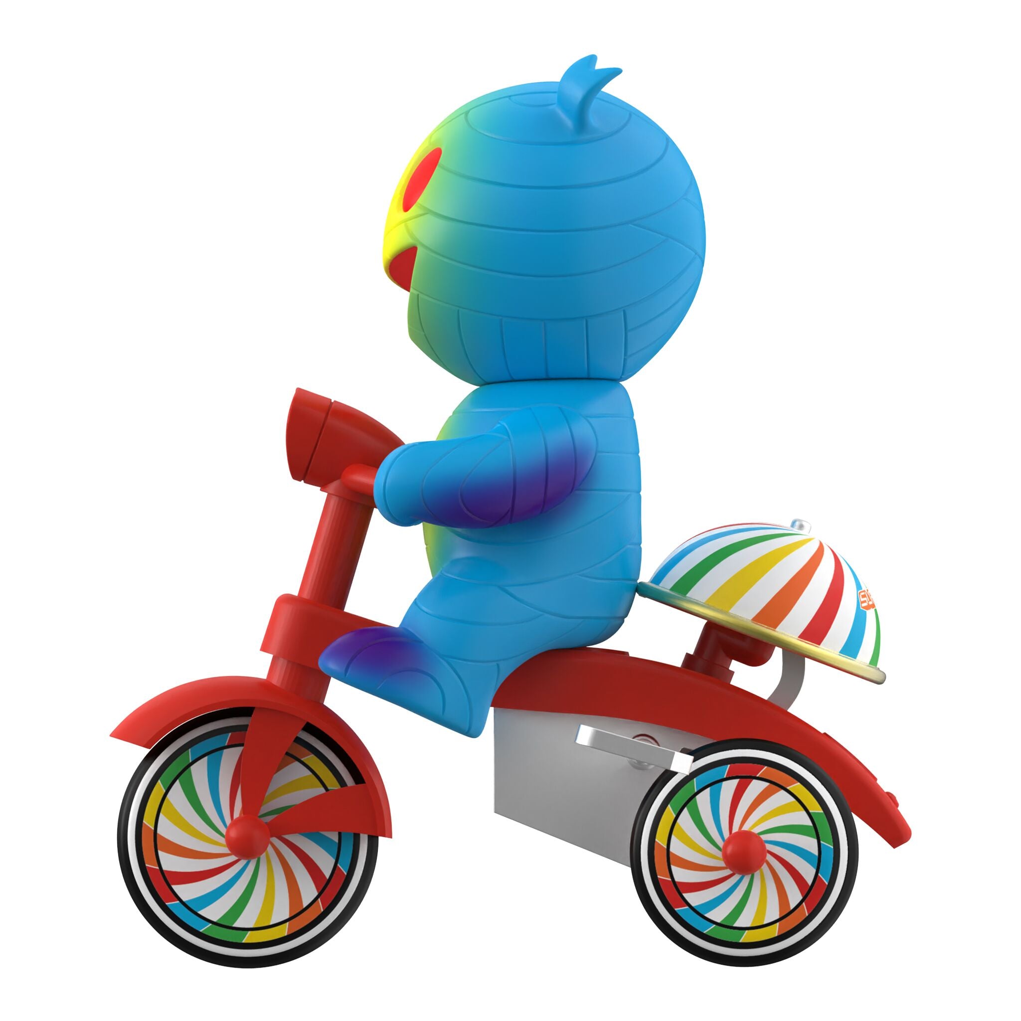 Super7 Super Cycles Mummy Boy figurina albastra tricicleta