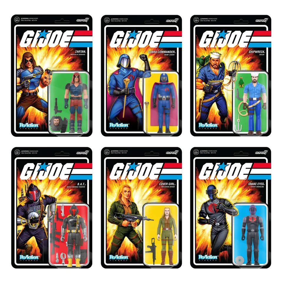 Super7 ReAction G.I. Joe Wave 4 set 6 figurine 9,5 cm