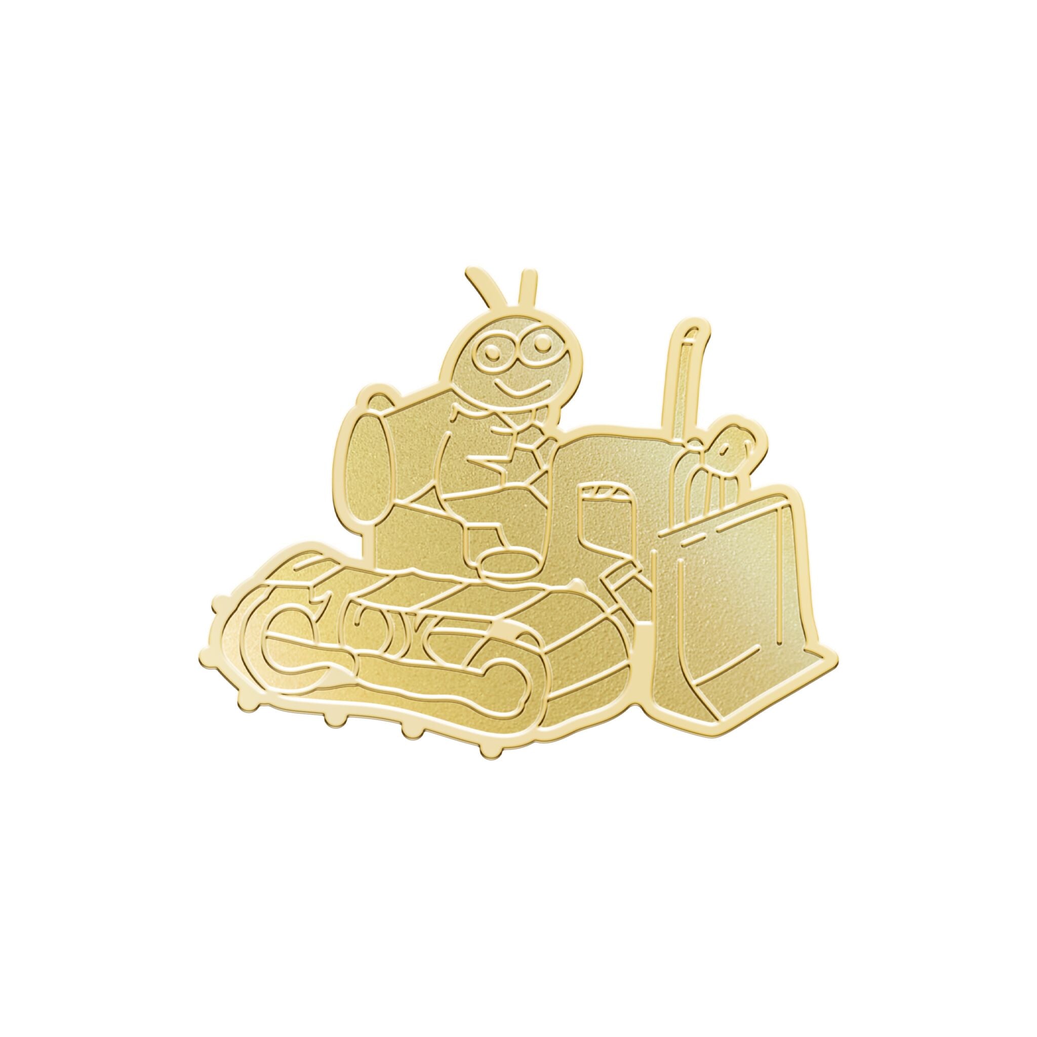 Super7 Richard Scarry Gold Bug pin metalic 2,3 cm