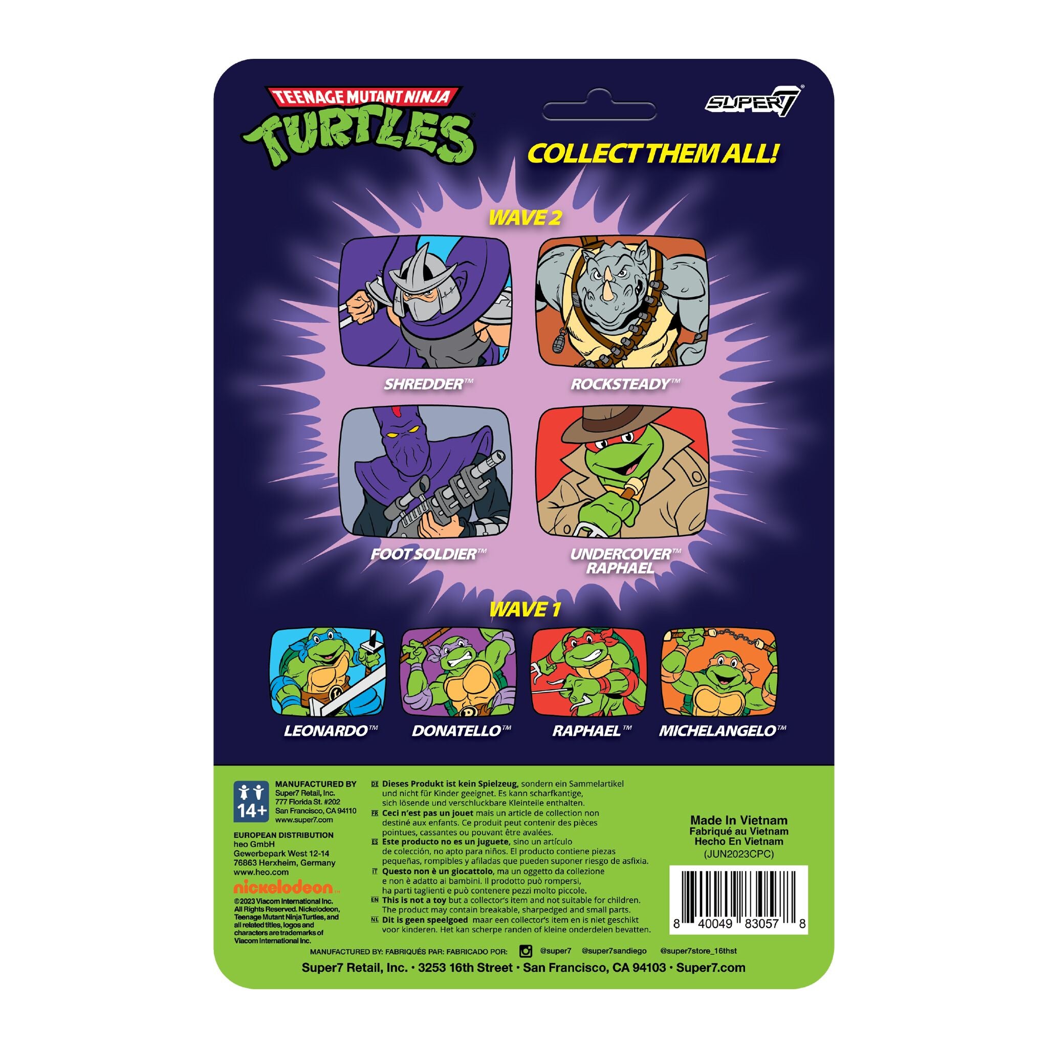Super7 ReAction Undercover Raphael figurina cartoon