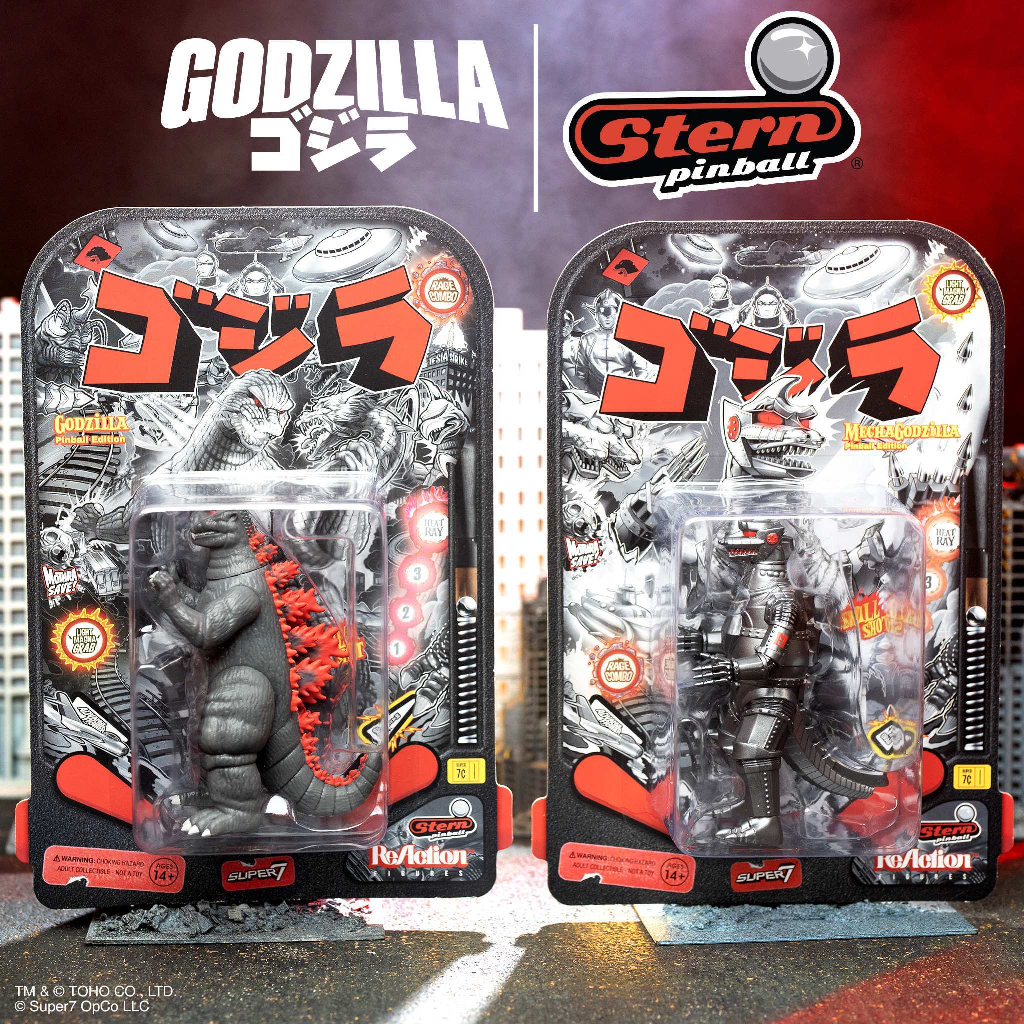 Super7 Toho Godzilla '84 Stern Pinball figurina 3.75 inch