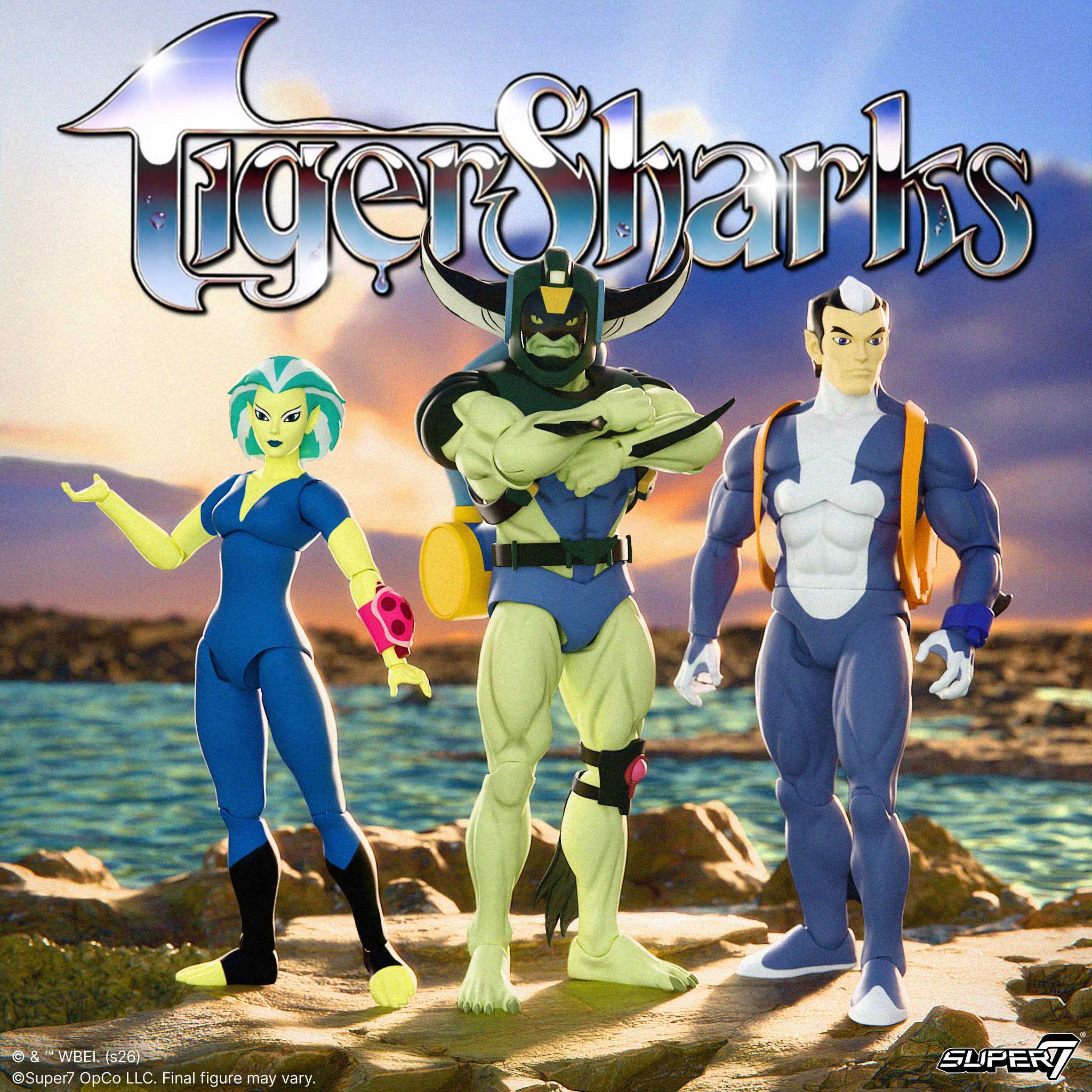 Super7 Ultimates TigerSharks T-Ray Wave 01 figurina 18 cm