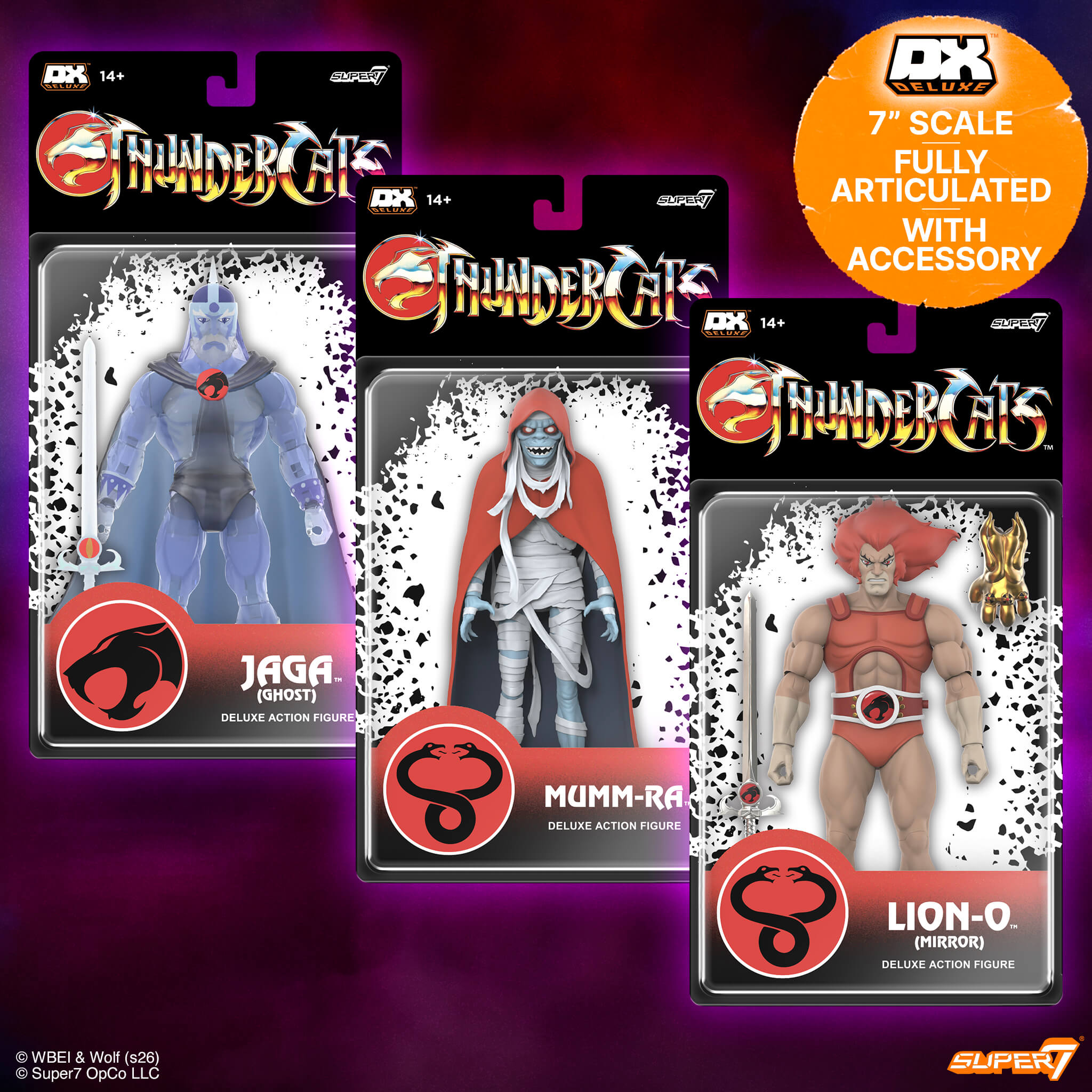 Super7 ThunderCats Deluxe Lion-O Jaga Mumm-Ra set 3
