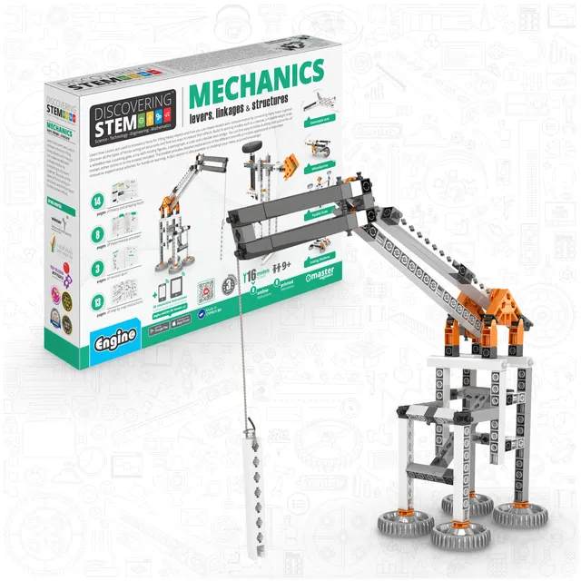 Engino Discovering STEM mecanică set construcție 16 modele 9+ ani
