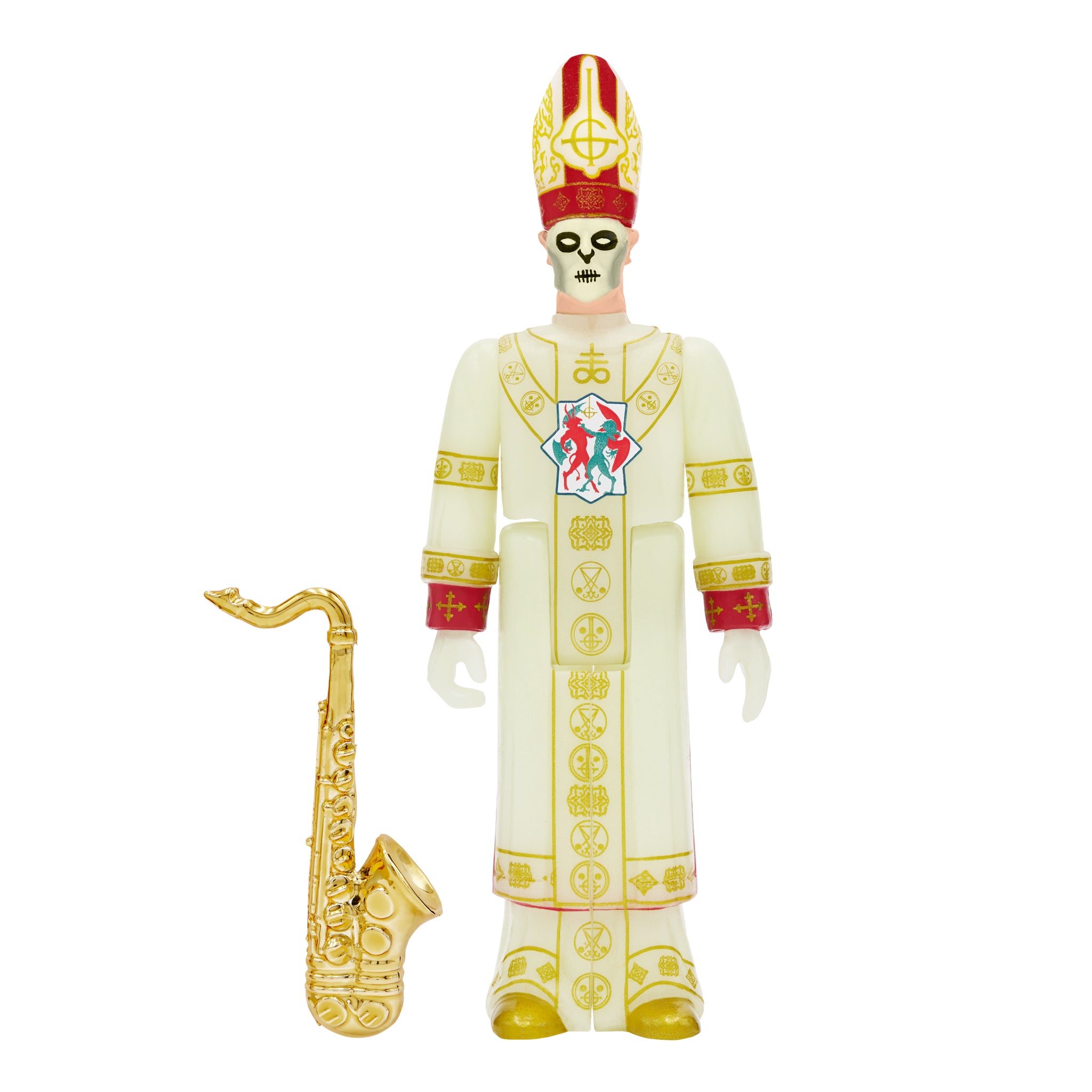 Super7 Ghost ReAction Papa Emeritus Nihil figurina glow