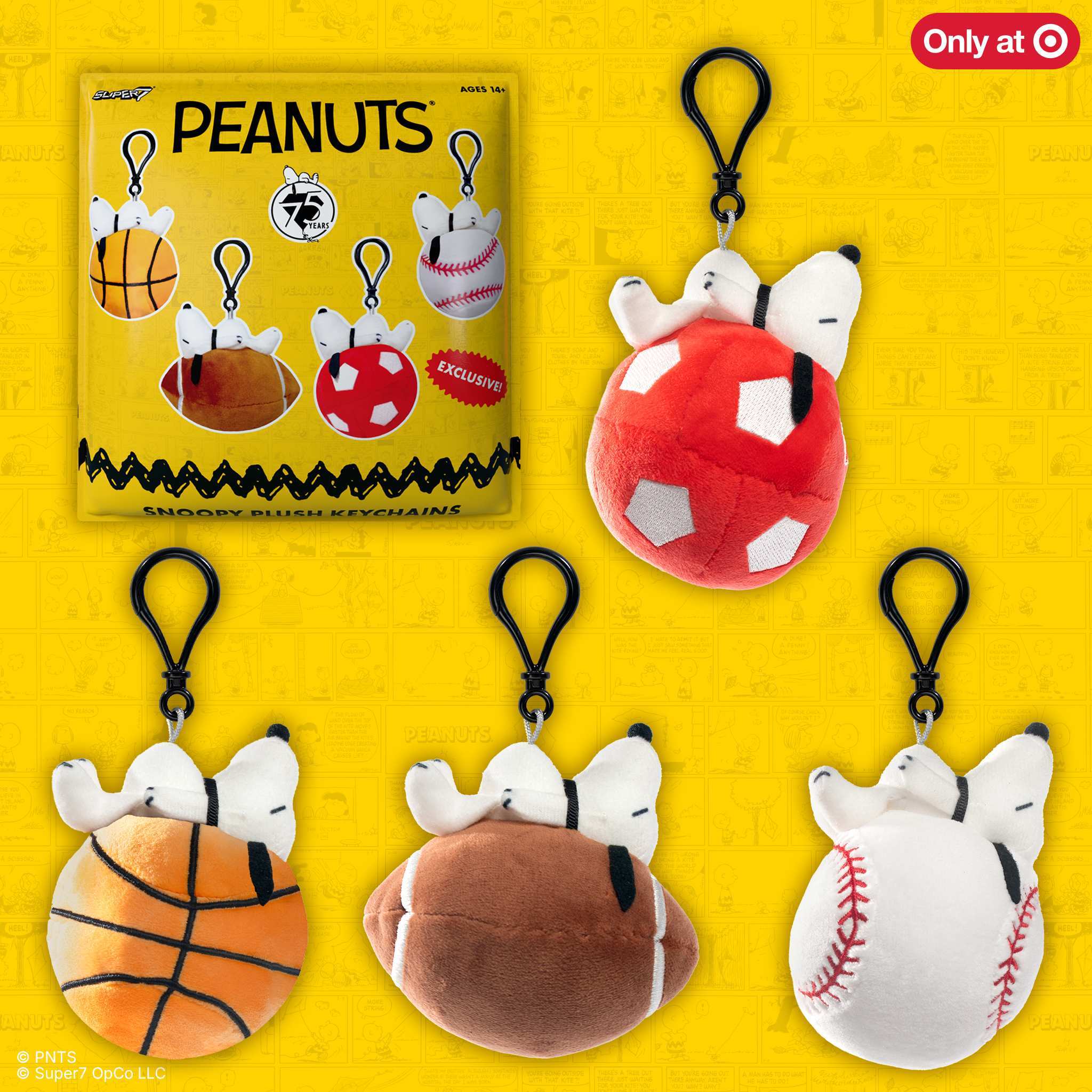 Super7 Peanuts Snoopy Sports breloc plus surpriza 10 cm