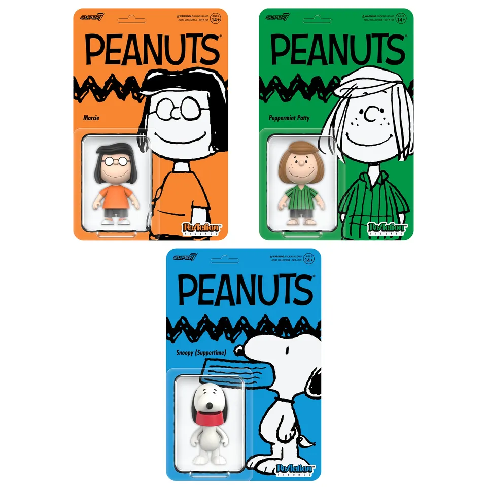 Super7 Peanuts ReAction Wave 09 set 3 figurine suppertime