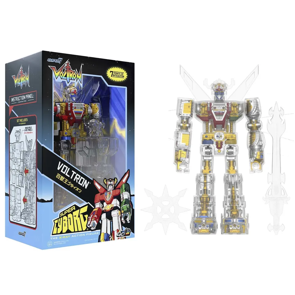 Super7 Super Cyborg Voltron Clear figurina robot 28cm