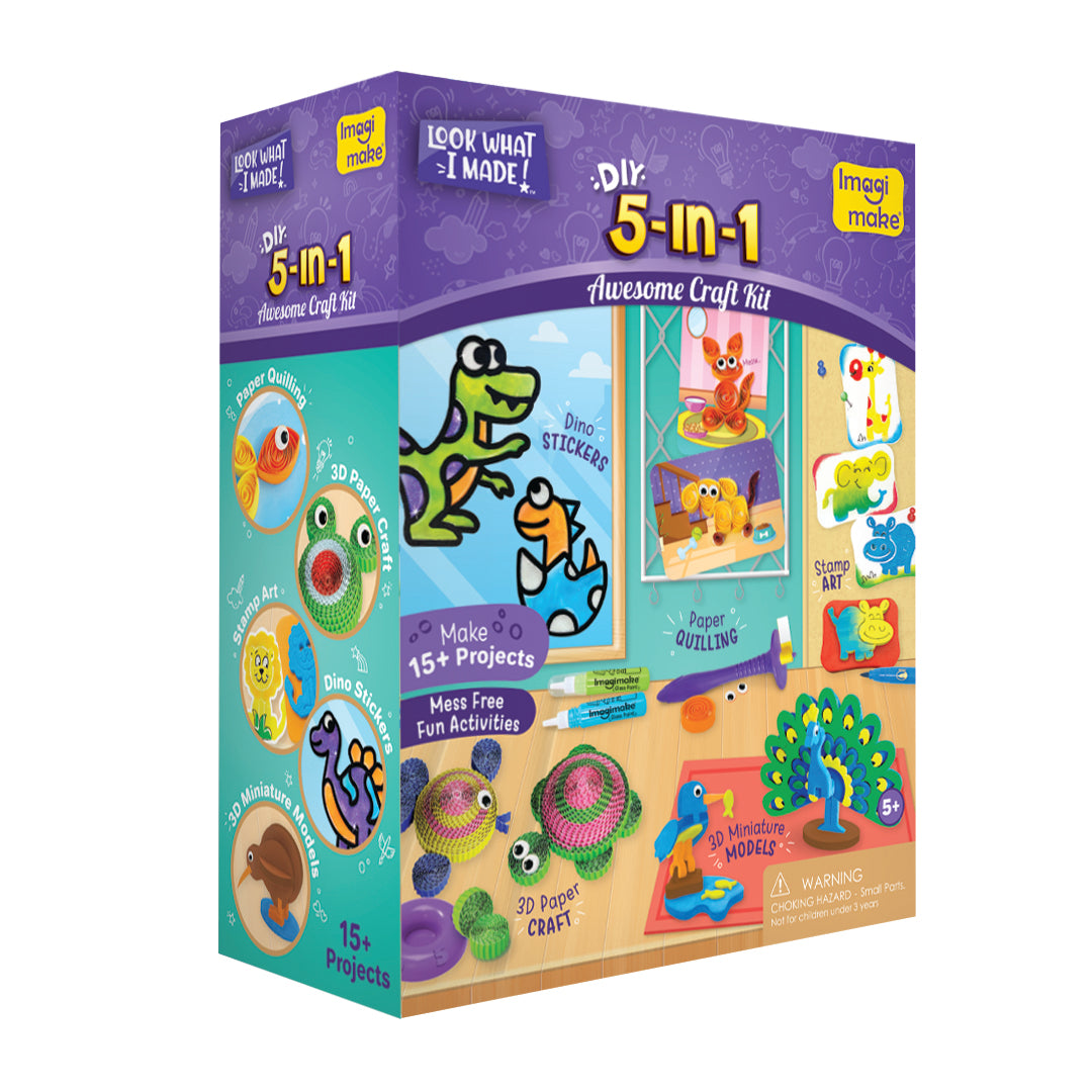 Imagimake Combo puzzle educational + kit creativ 5 in 1