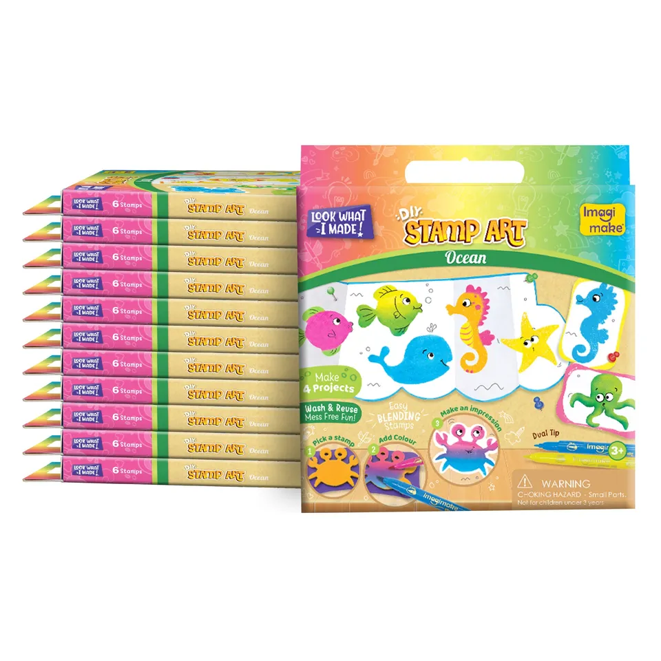 Imagimake Stamp Art Ocean set stampile 6 piese 3+ ani