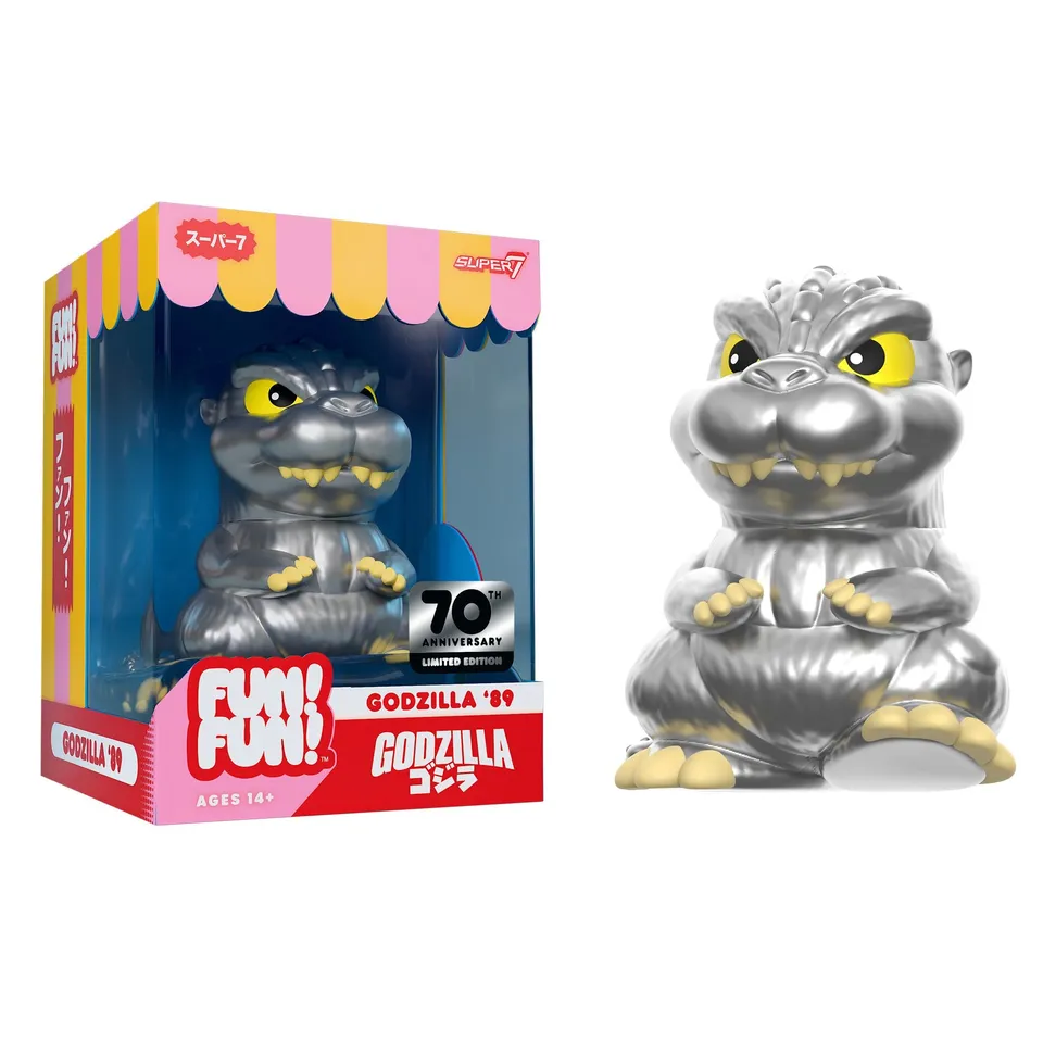 Super7 Toho Fun Fun Godzilla figurina vinil argintiu 70 ani