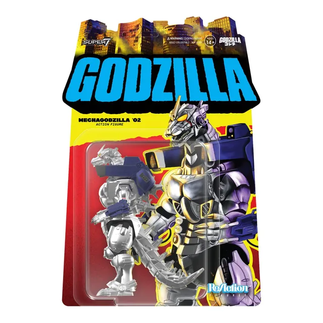 Super7 Toho Mechagodzilla 2002 figurină 9,5 cm gri