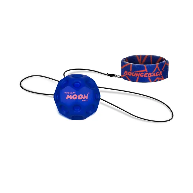 Waboba Bounceback Moon Ball minge elastic negru încheietură